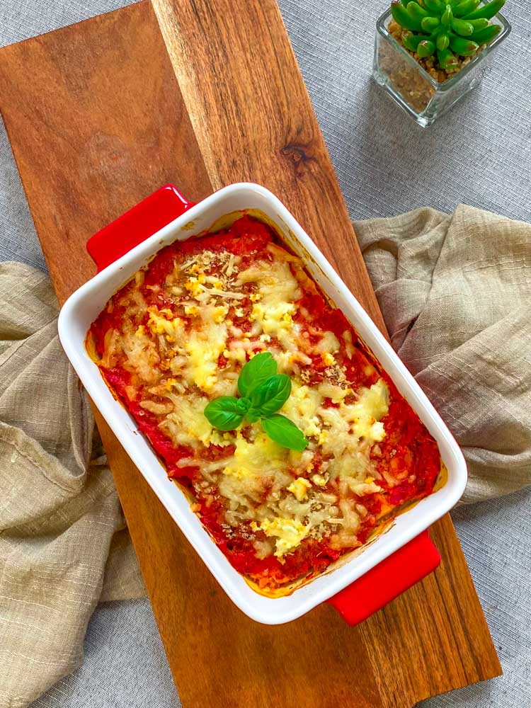 Gemüse Lasagne Rezept | vegetarisch | kalorienarm | einfach &amp; schnell