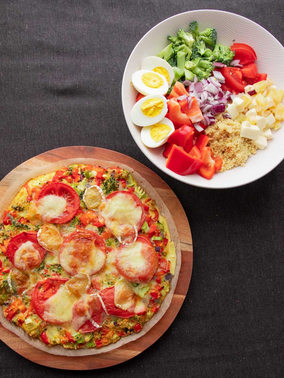 Gesunde Pizza wie Salat