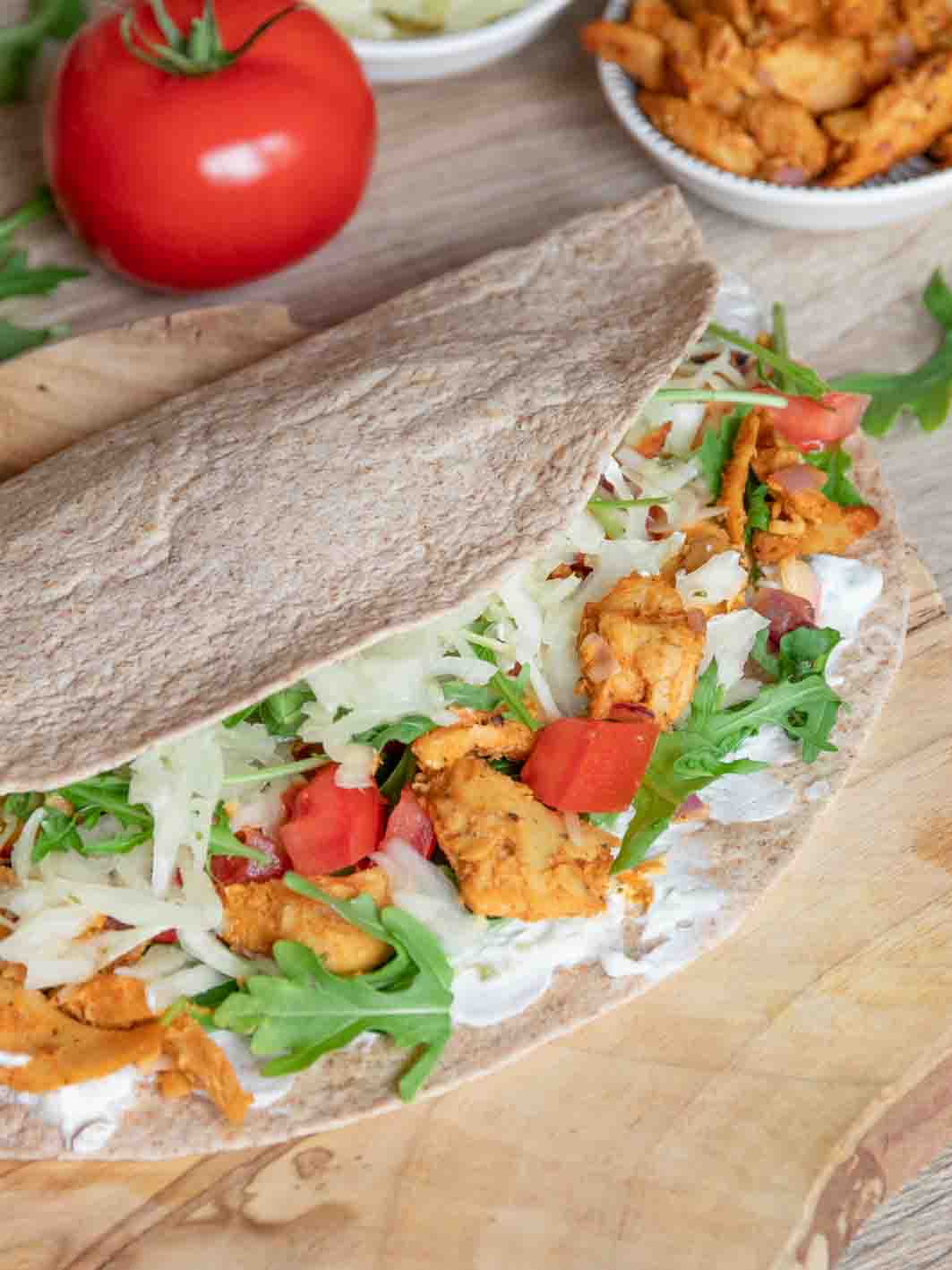 Döner kalorienarm Döner Style Wrap Rezept-3 Döner kalorienarm Döner Style Wrap Rezept