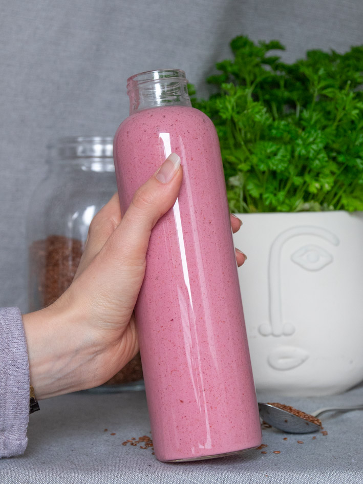 gesundes frühstück rezept himbeer smoothie kalorienarm