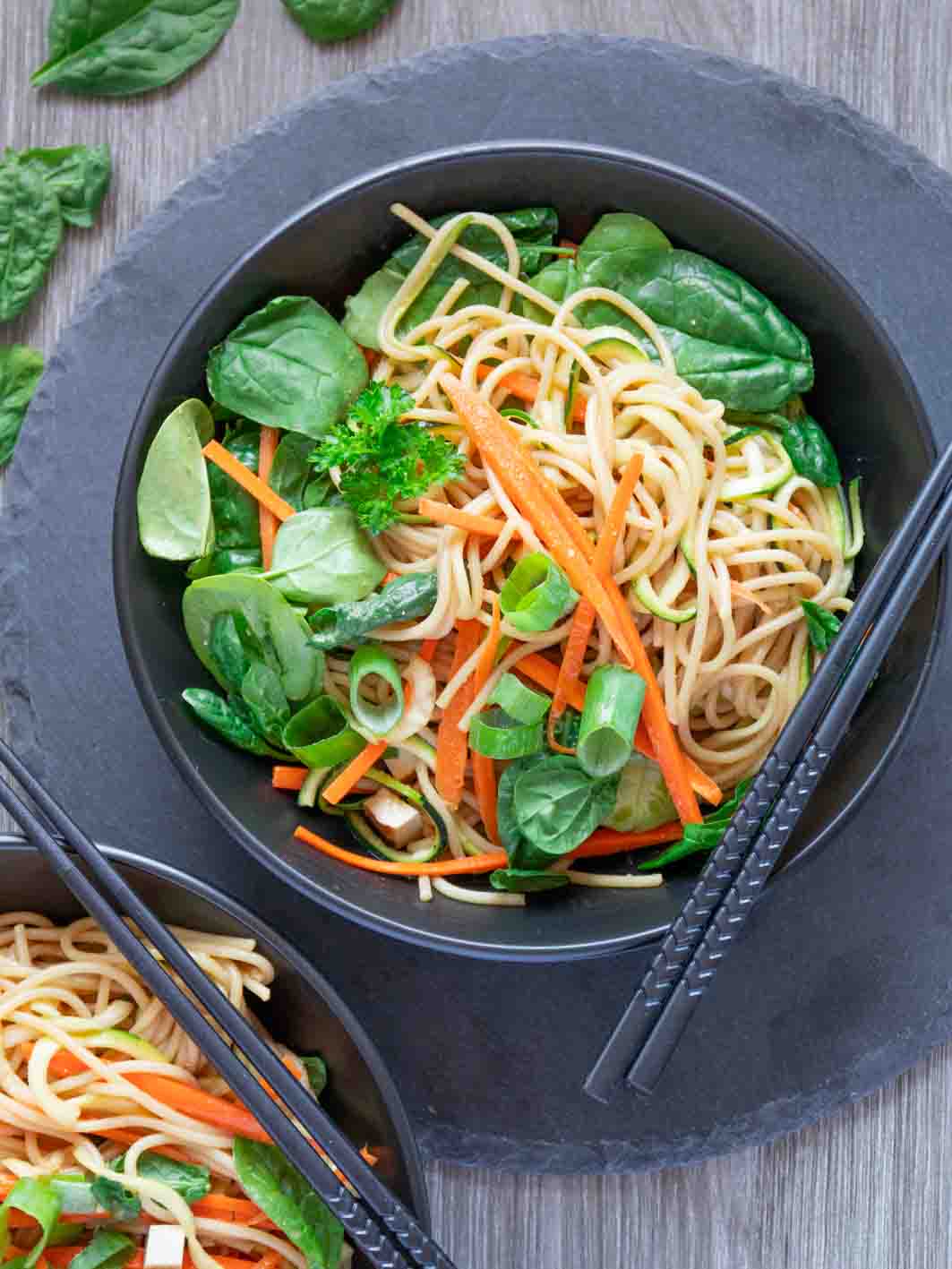 Spaghetti Salat kcal-arm vegan einfach