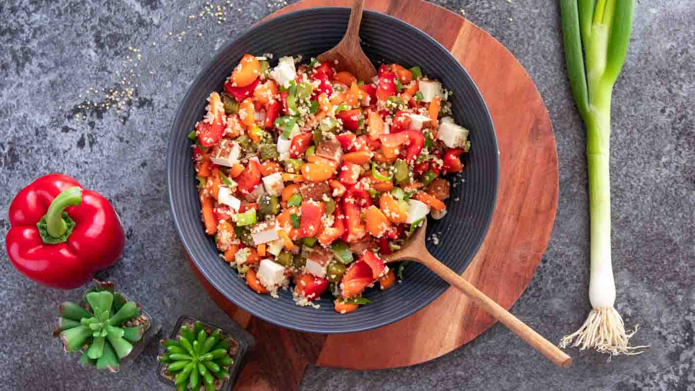 CousCous Salat Rezept - einfach, schnell und vegan CousCous Salat Rezept - einfach, schnell und vegan