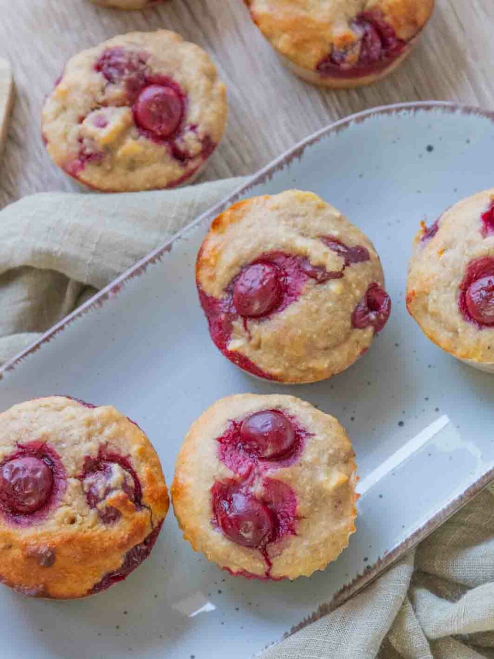 saftige Kirsch-Muffins ohne Ei