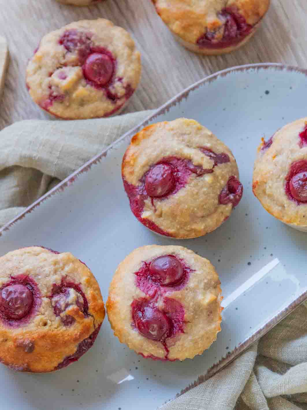 saftige Kirsch-Muffins ohne Ei