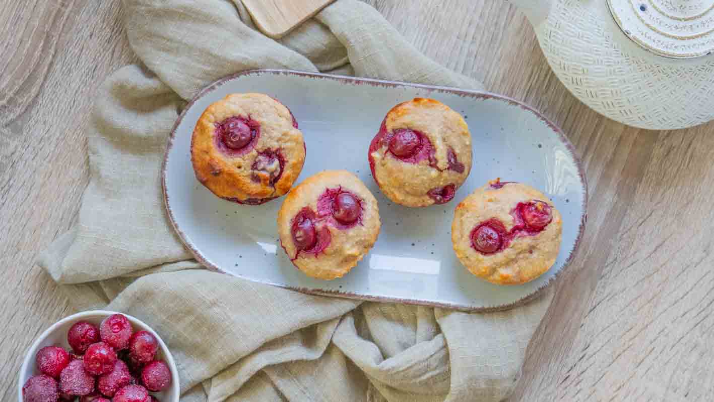 saftige Kirsch-Muffins ohne Ei