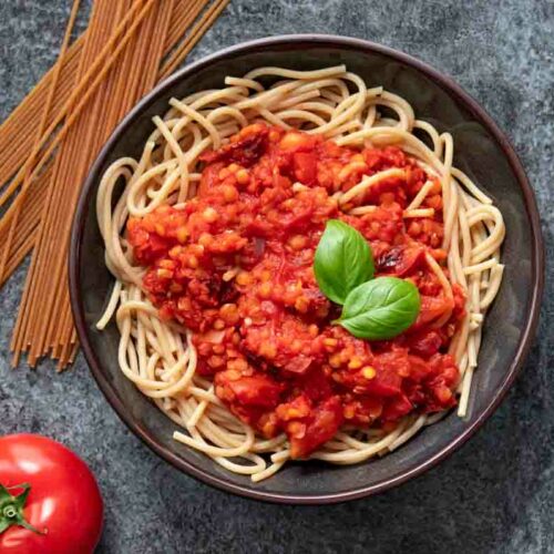 Rote Linsen Bolognese