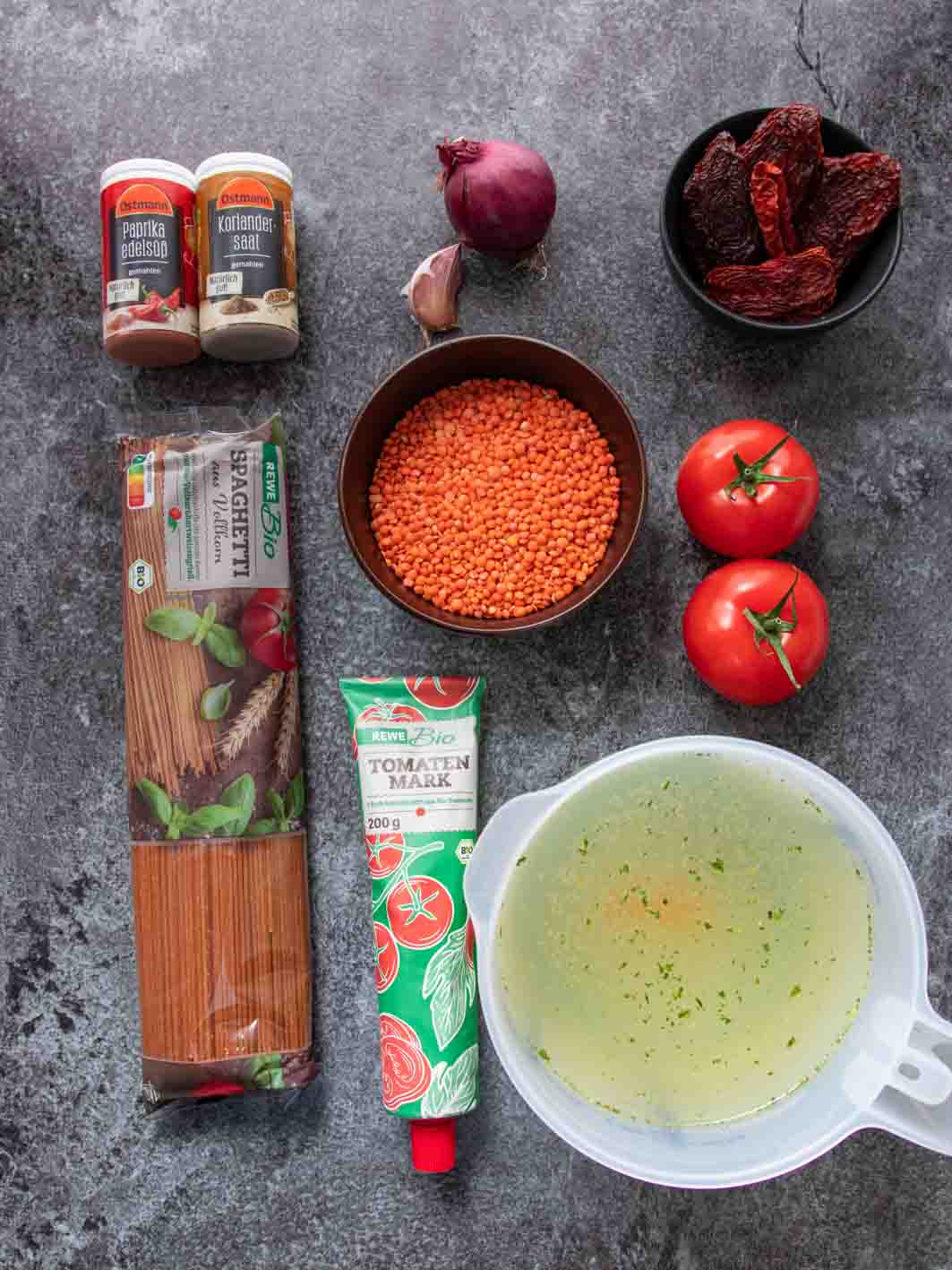 Rote Linsen Bolognese Zutaten Rote Linsen Bolognese Zutaten