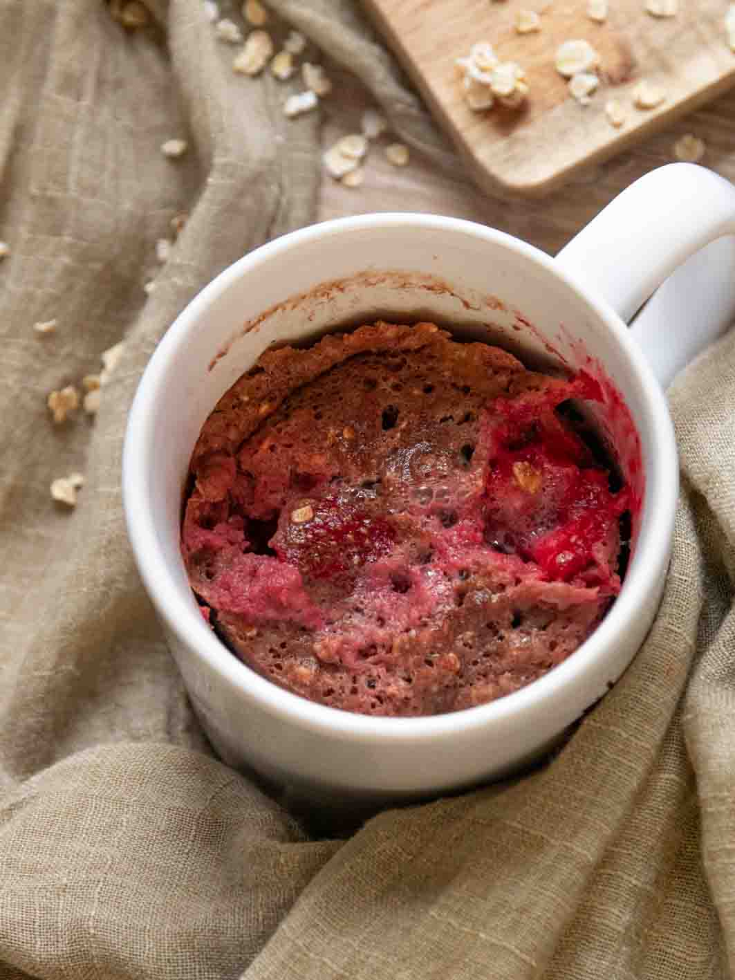 gesunder Schoko Tassenkuchen aus der Mikrowelle