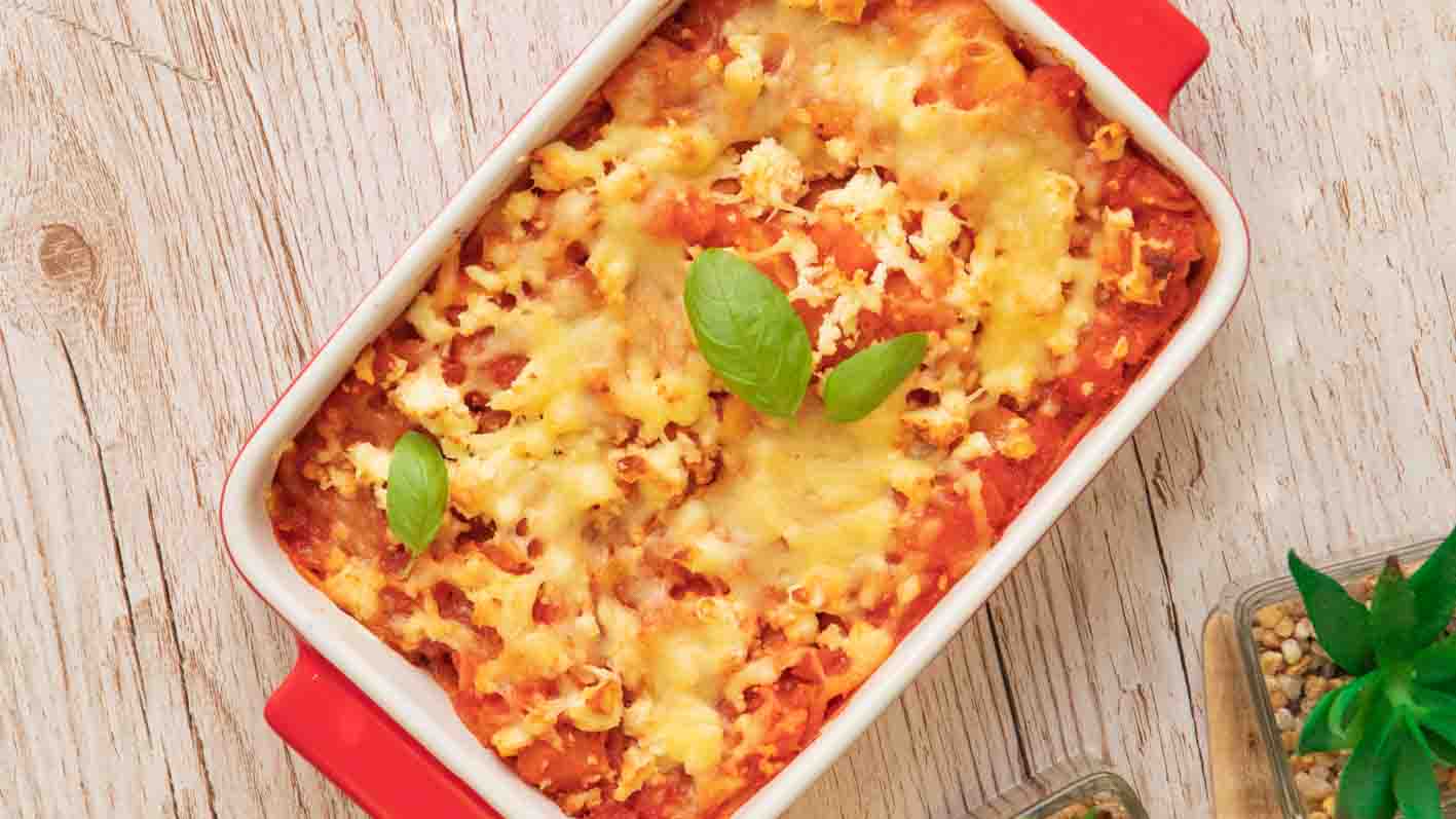 Kürbis-Lasagne ohne Bechamel (kalorienarm, vegetarisch)