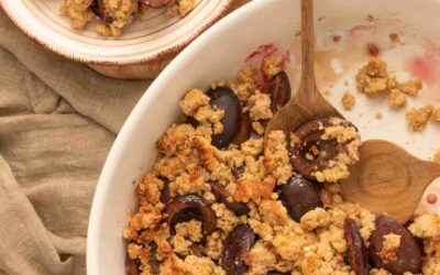 Zwetschgen Crumble mit Haferflocken