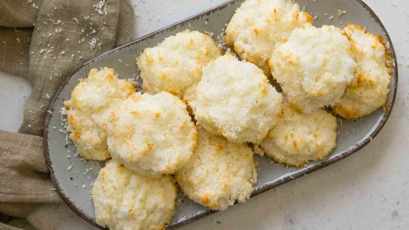 Kokosmakronen mit Quark ohne raffinierten Zucker