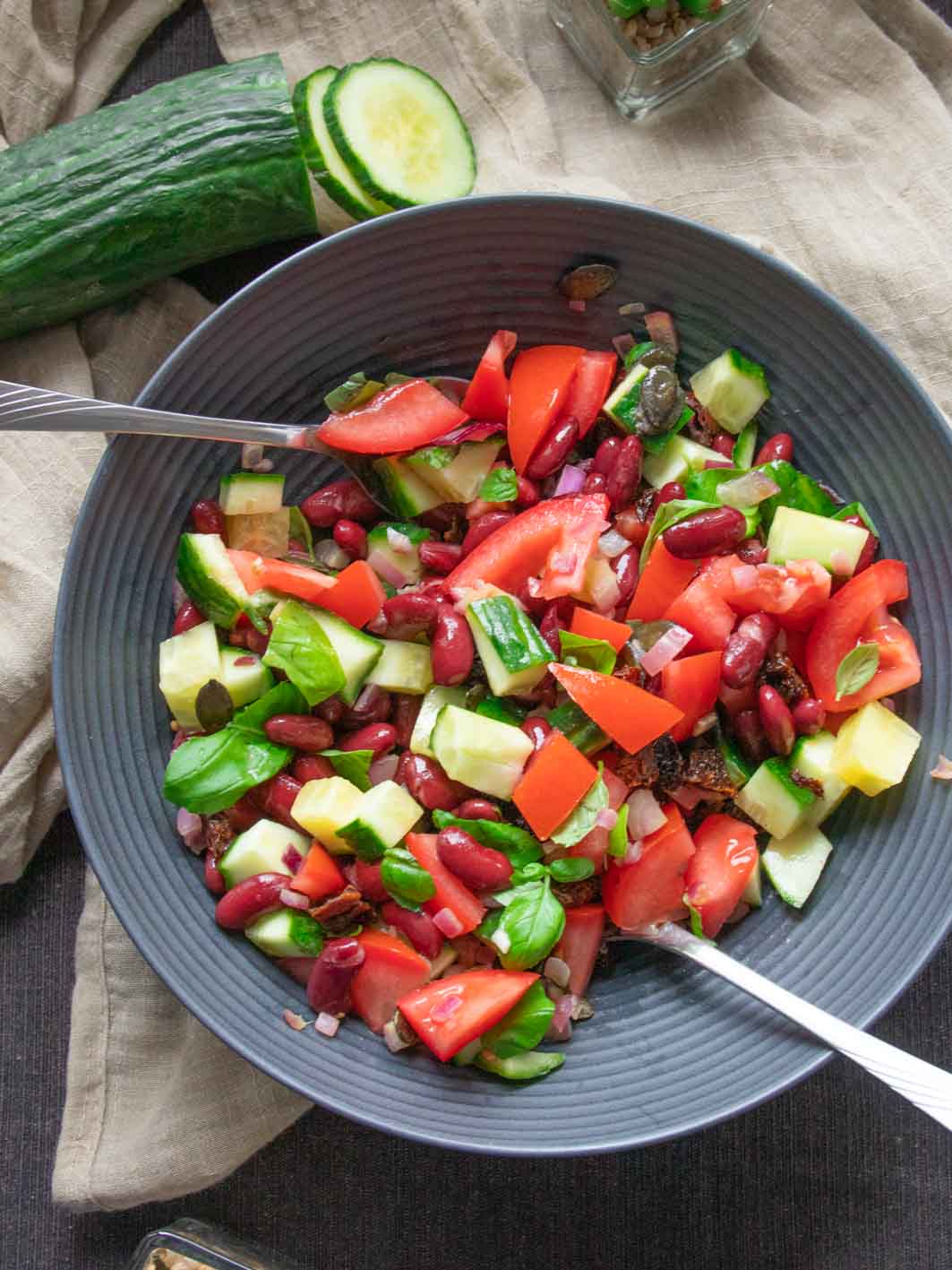Tomate Gurke Salat Rezept kcalarm Tomate Gurke Salat Rezept kcalarm