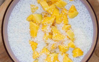 Chia-Pudding mit Kokosmilch und Mango