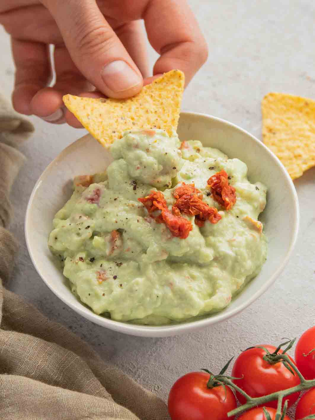 Guacamole kalorienarm - avocado dip einfach selber machen