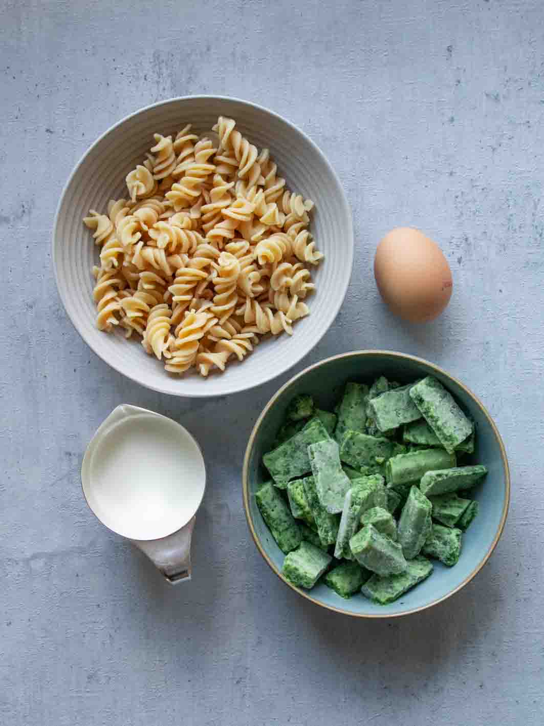 Nudelauflauf mit Rahmspinat vegetarisch