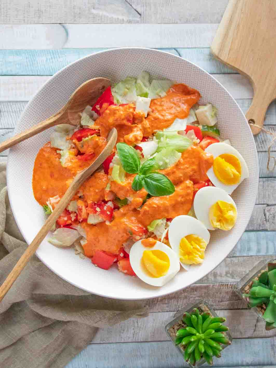 eiweißreiche Rezepte - Big Mac Salat für abends