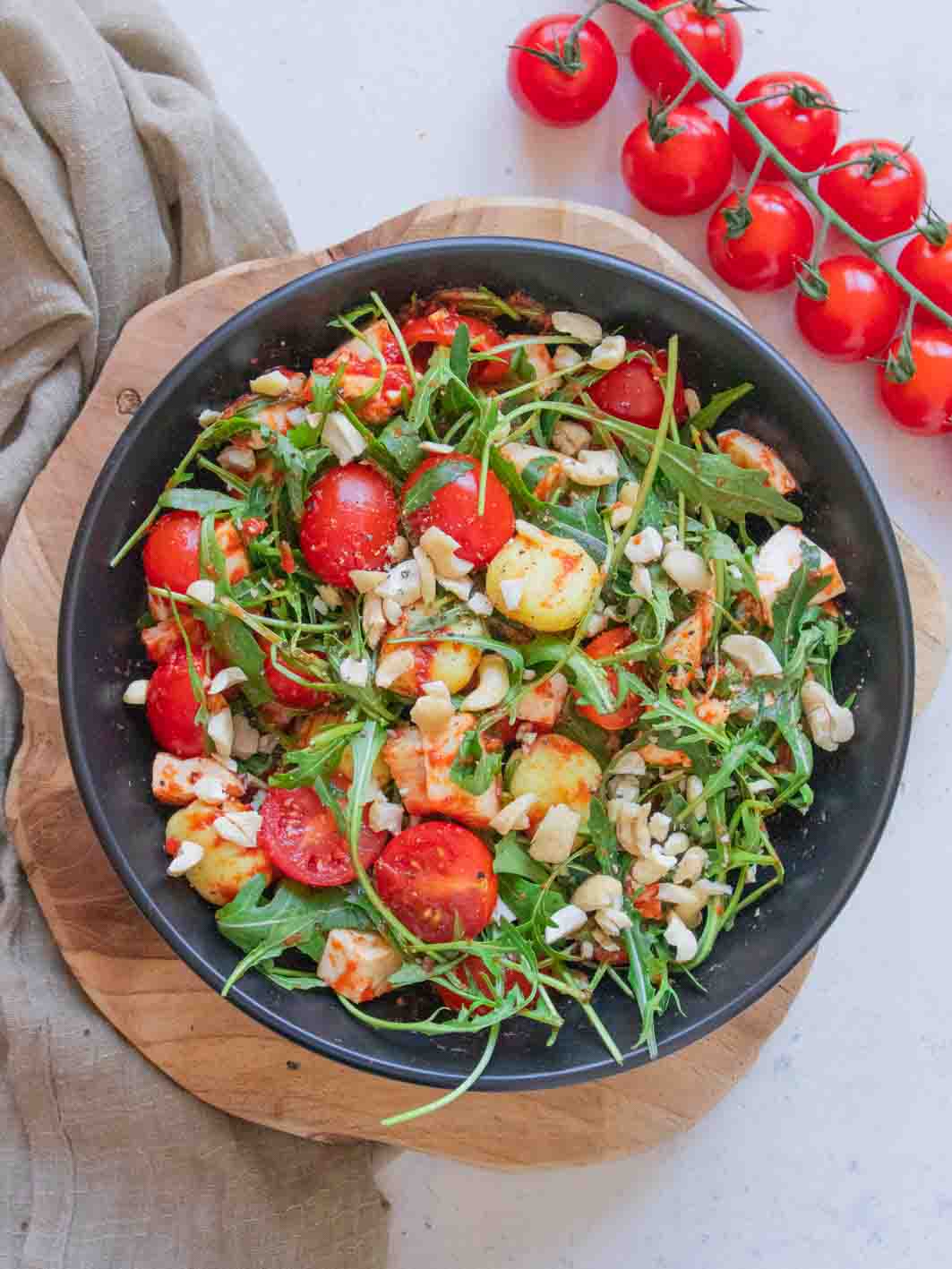 Kalorienarme Rezepte - Gnocchi Salat mit Rucola Mozzarella und kalorienarmen Dressing Kalorienarme Rezepte - Gnocchi Salat mit Rucola Mozzarella und kalorienarmen Dressing