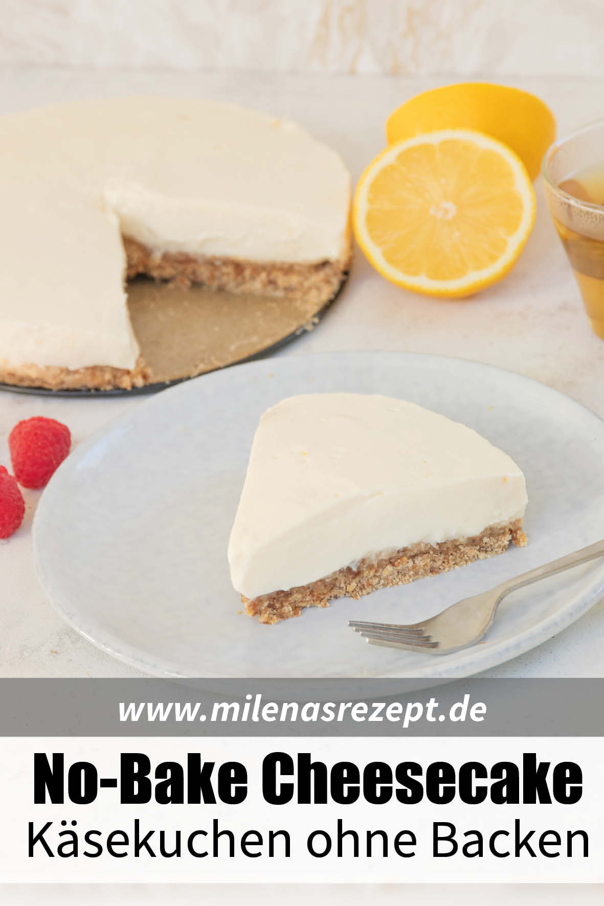 No Bake Cheesecake - Käsekuchen ohne Backen Pin