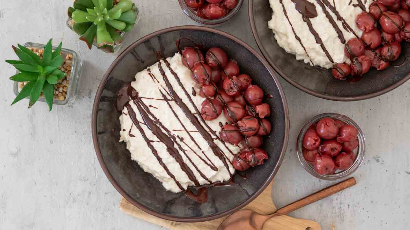 Reispudding mit 40 g Protein zum Abnehmen